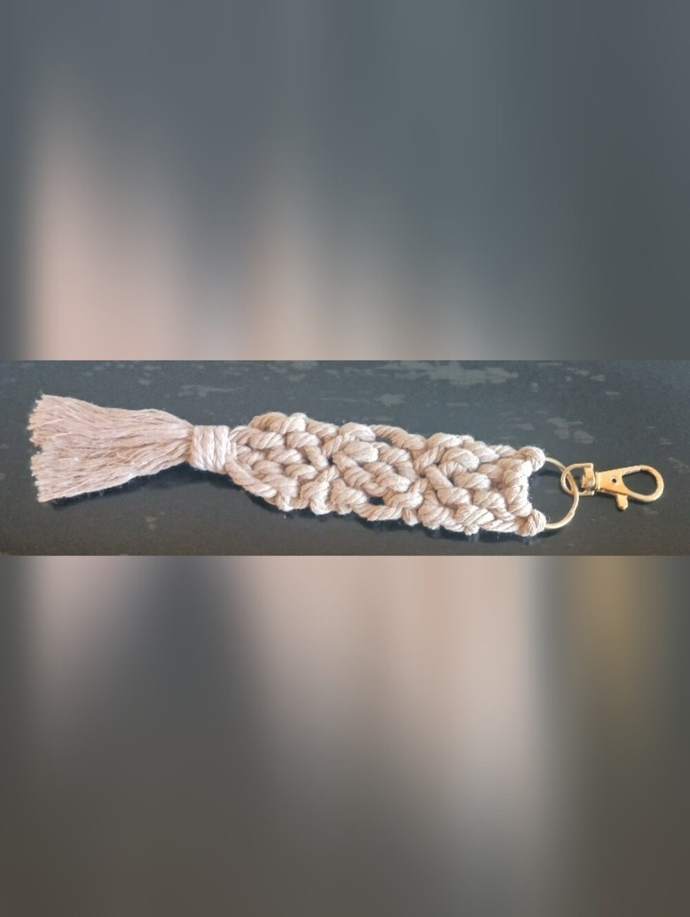 New Macrame Keychains Boho Macrame Bag Charm with Tassel